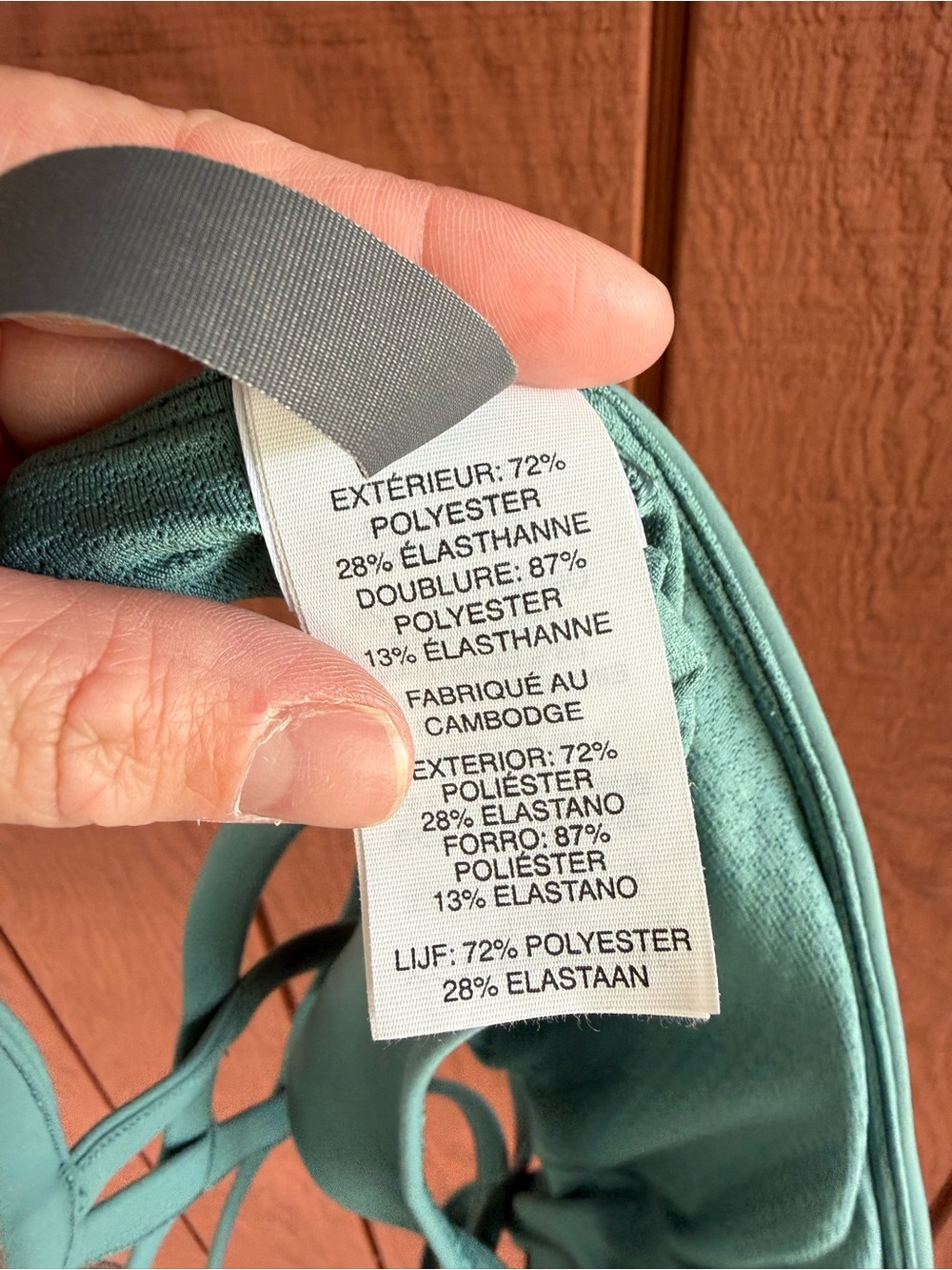 VUORI Yosemite Bra Agate Green Strappy Back Low Impact Sports Bra - Picture 7 of 8